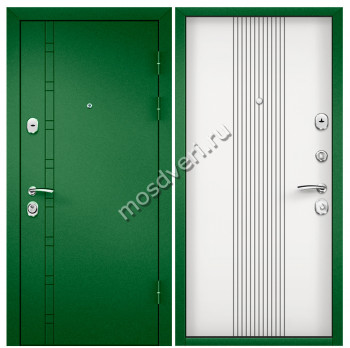 Зеленая входная дверь в квартиру ZVD-19 - купить от производителя Мосдвери Зеленая входная дверь в квартиру ZVD-19