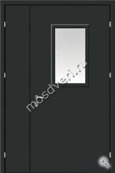 Техническая дверь со стеклом МТД-11445 - купить от производителя Мосдвери Техническая дверь со стеклом МТД-11445